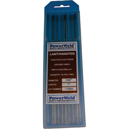 Powerweld Tungsten, 1.5% Lanthanated (Gold); 3/32" x 7" LAN15332